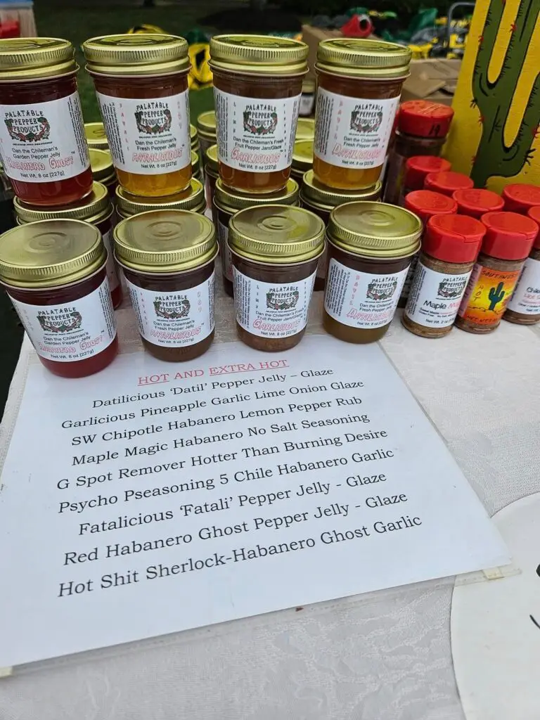 paplatable pepper products, jams, spice blends and hot sauce